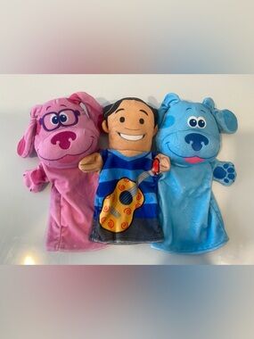 Melissa & Doug Blue’s Clues & You Hand Puppet Lot Blue Magenta Josh